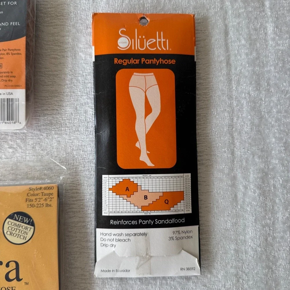 9pc Y2k NOS Pantyhose Lot Silkies Isadora No Nonsense Hosiery 9‎ Pair